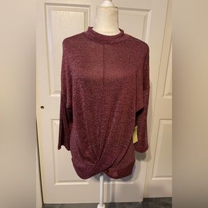 PerSeption Concept dark red with gold threading XL NWT